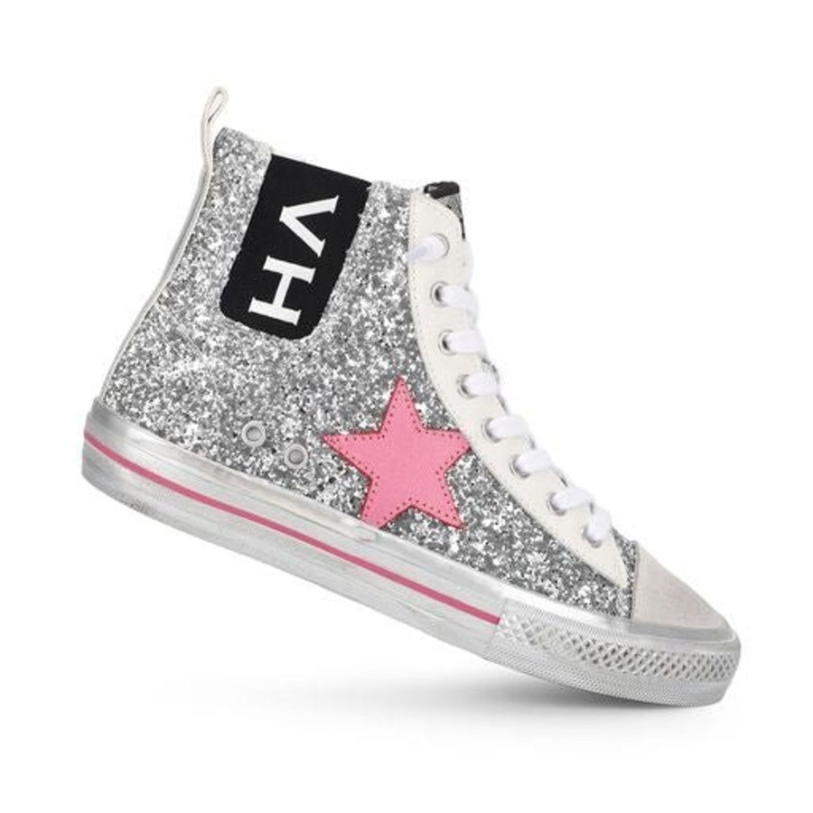 Women Vintage Havana High Tops | Alive High 6- Silver Glitter Multi