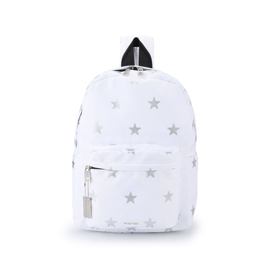 Women Vintage Havana Backpack | Lavana Bag-White Silver