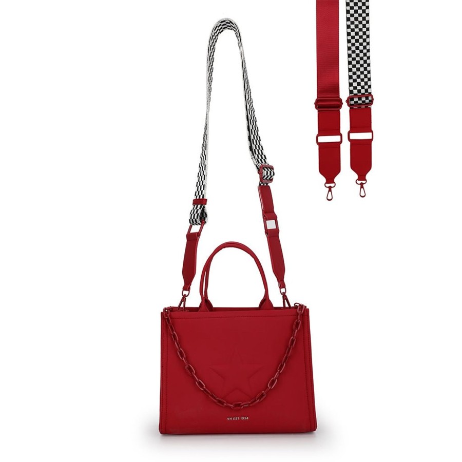 Women Vintage Havana Top Handle | Alyce Bag-Red