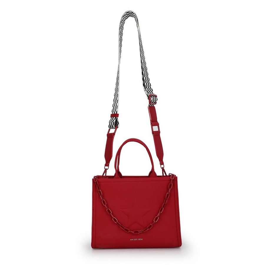 Women Vintage Havana Top Handle | Alyce Bag-Red