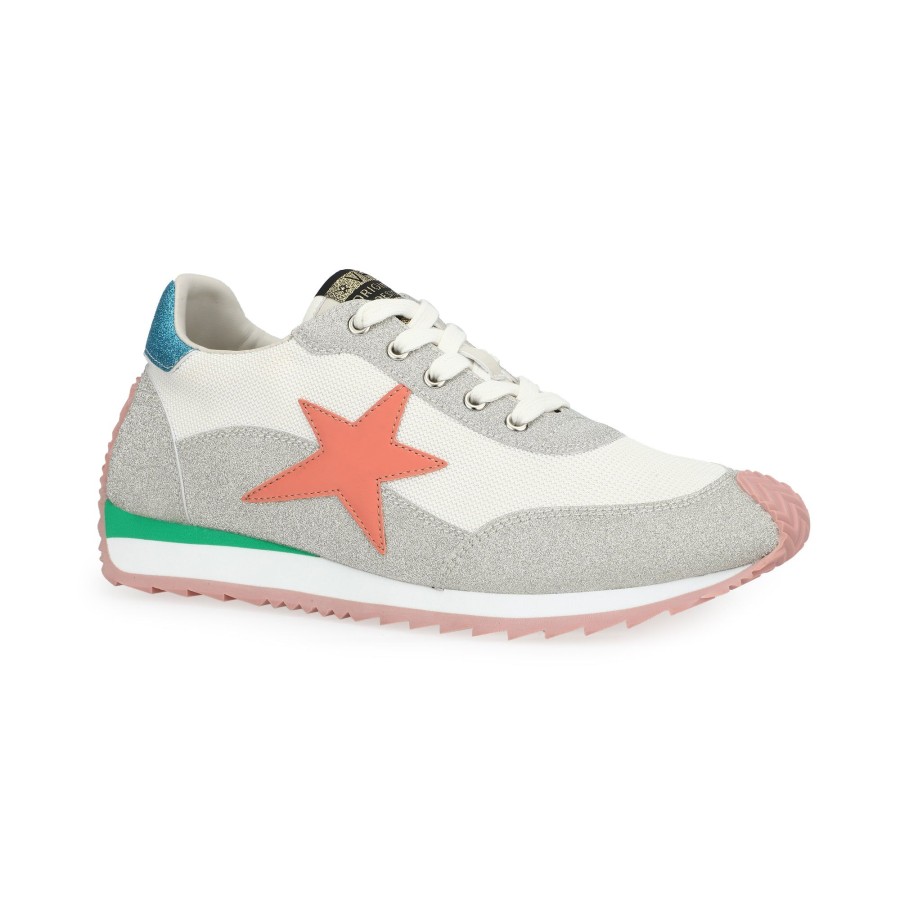 Women Vintage Havana Low Tops | Shooter 11-Silver Glitter Peach Multi