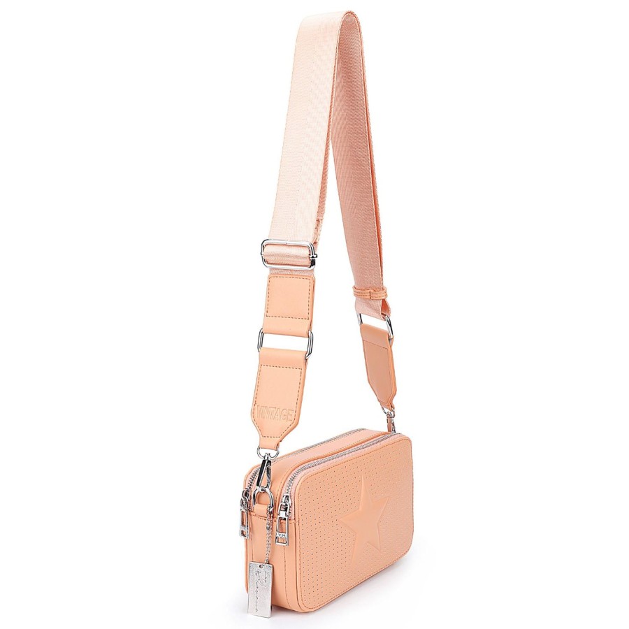 Women Vintage Havana Crossbody | Henna Bag-Peach