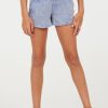 Kids Vintage Havana Kids Bottoms | Plush Blue Washed Texture Shorts