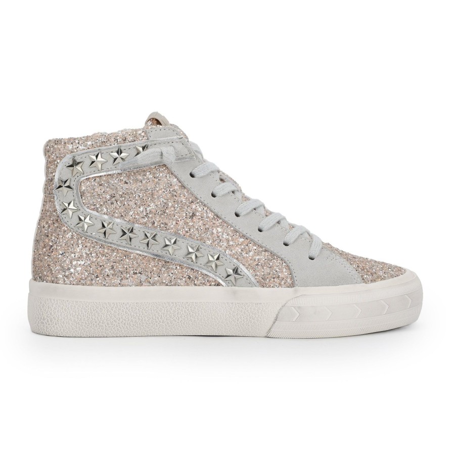 Women Vintage Havana High Tops | Hailey High-Washed Glitter