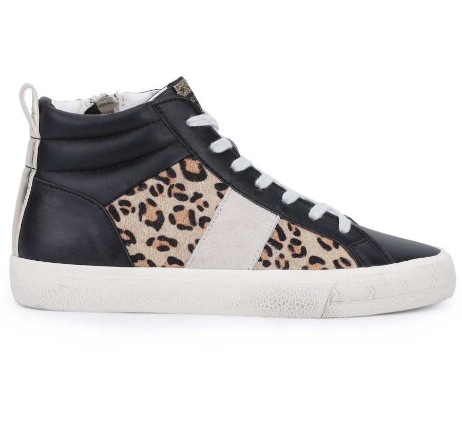 Women Vintage Havana High Tops | Dedra-Black Leopard Multi