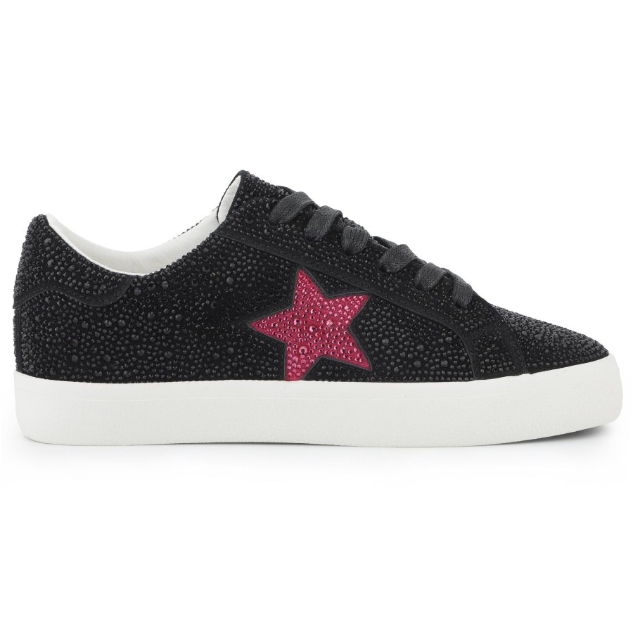 Women Vintage Havana Low Tops | Splash- Black