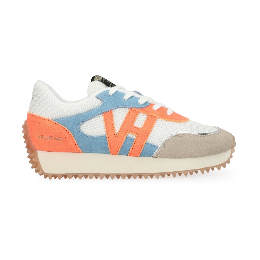 Women Vintage Havana Low Tops | Cosmic 1-Bright Orange/Baby Blue