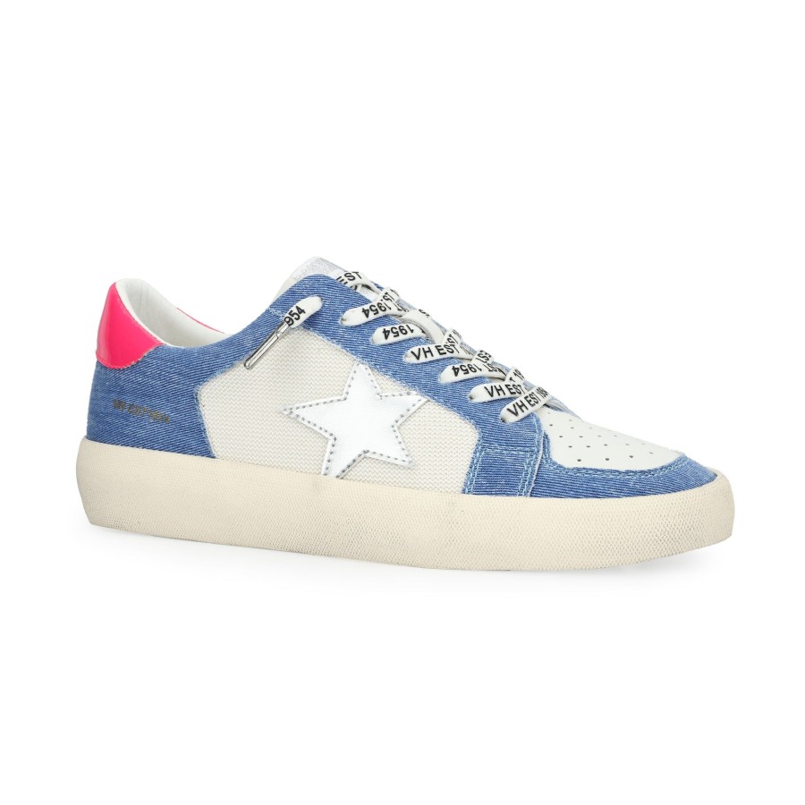 Women Vintage Havana Low Tops | Reflex 25-Denim/Pink Pop