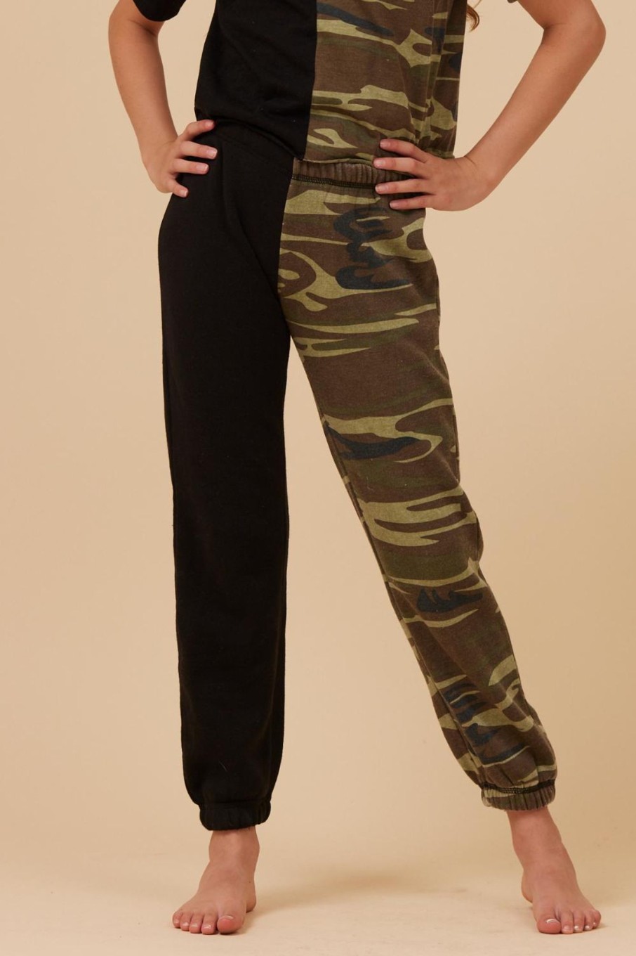 Kids Vintage Havana Kids Bottoms | Side By Side Camo Jogger