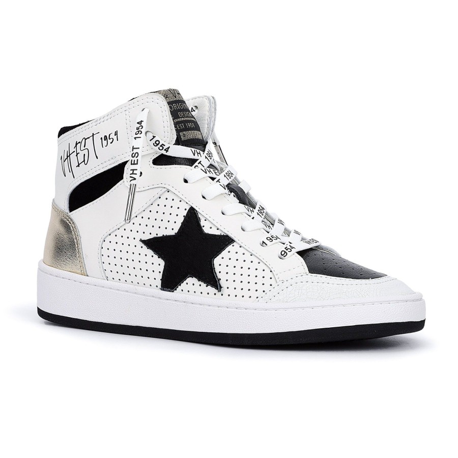 Women Vintage Havana High Tops | Dream 8- Black White Multi