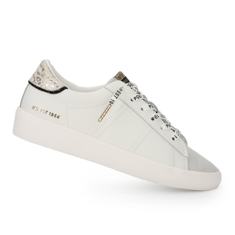 Women Vintage Havana Low Tops | Gigi-White/Grey