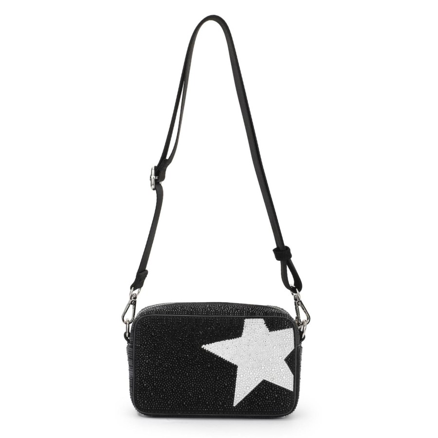 Women Vintage Havana Small Bag | Mini Meme-Black Rhinestone Multi