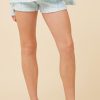 Women Vintage Havana Shorts | Soft Blue W/Mixed Stripes Textured Short