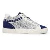 Women Vintage Havana Low Tops | Yaya-Navy/Silver Multi