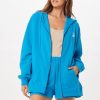 Women Vintage Havana Sweatshirts | Bright Blue St. Tropez Jet Setter Surf Wash Zip Up