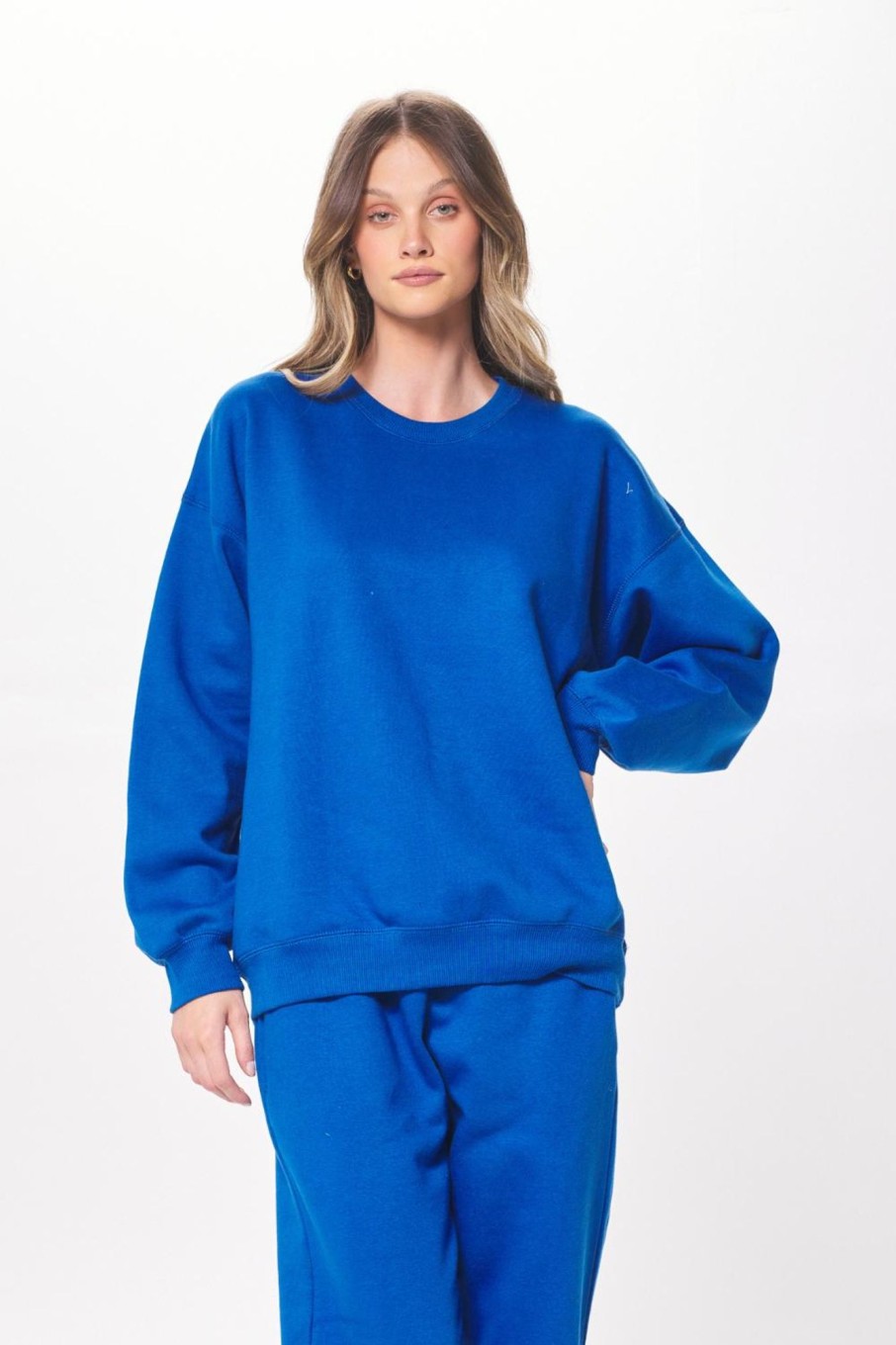 Women Vintage Havana Sweatshirts | Vivid Blue Proweave Crewneck Sweatshirt