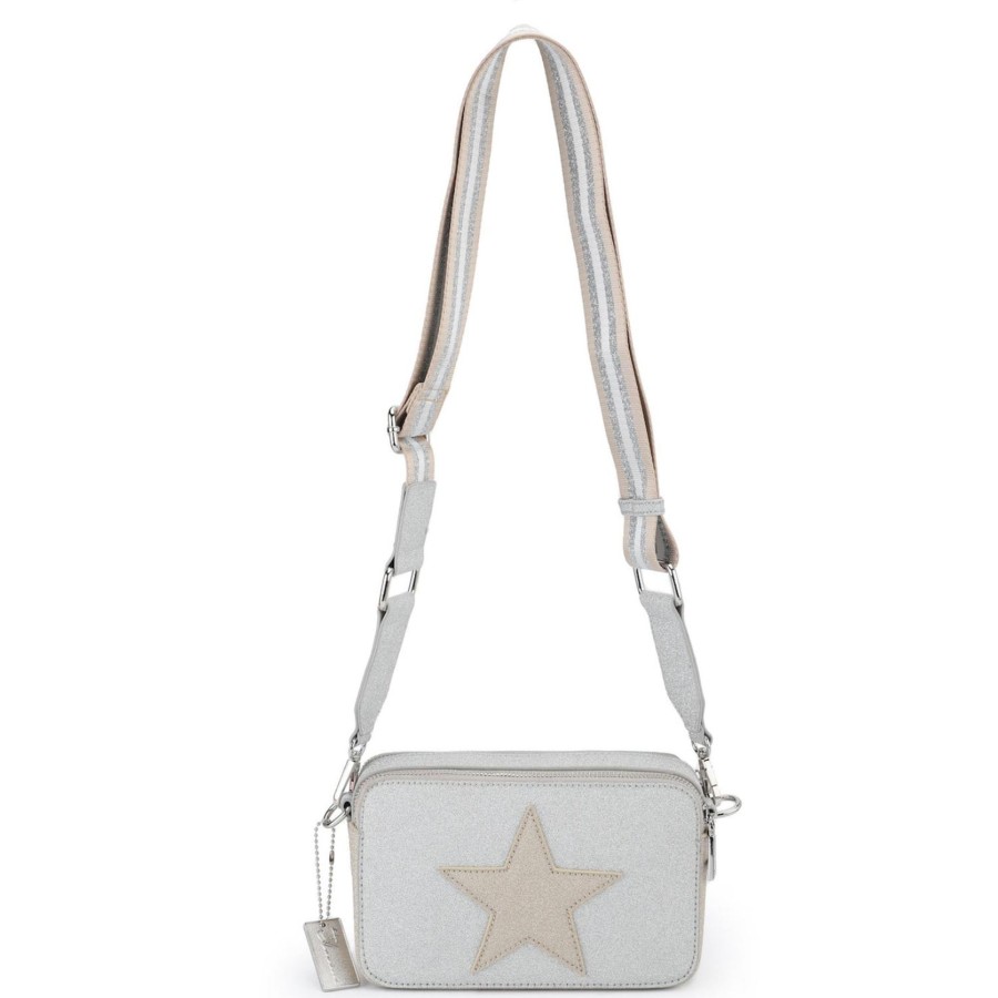 Women Vintage Havana Crossbody | Henna Bag-Silver Gold Metallic