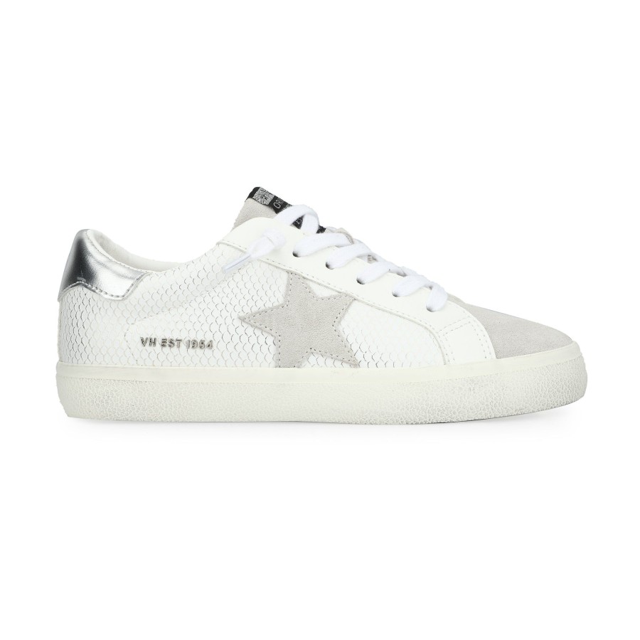 Women Vintage Havana Low Tops | Flair 38-White Snake/Washed Silver