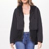 Women Vintage Havana Outerwear | Black Combo Layered Jacket