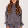 Kids Vintage Havana Kids Tops | Unisex Burnout Fleece Long Sleeve Crewneck