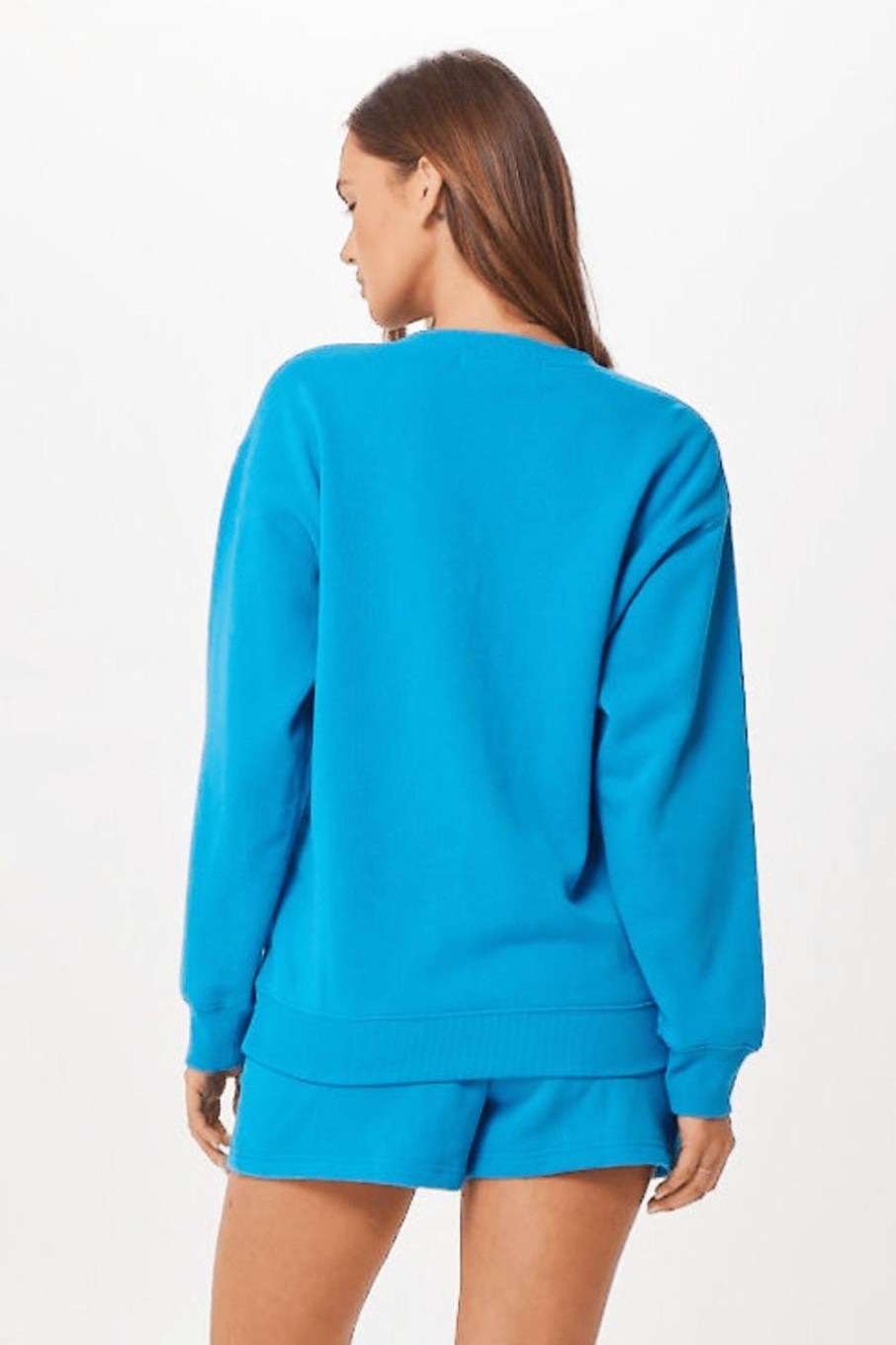 Women Vintage Havana Sweatshirts | Bright Blue St. Tropez Jet Setter Surf Wash Crewneck