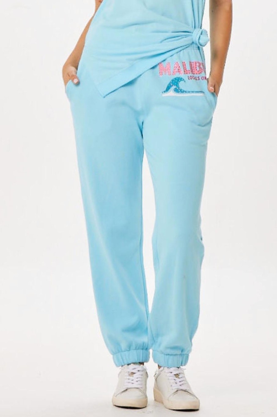 Women Vintage Havana Joggers | Tropical Blue Malibu Jet Setter Surf Wash Jogger