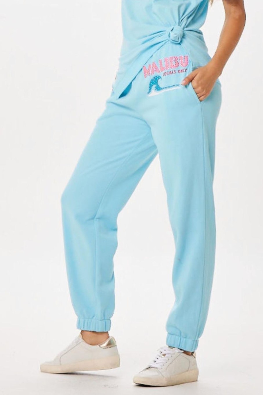 Women Vintage Havana Joggers | Tropical Blue Malibu Jet Setter Surf Wash Jogger