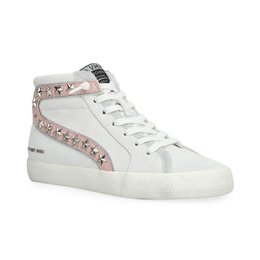 Women Vintage Havana High Tops | Gadol High 16-Grey Suede/Baby Pink Pop