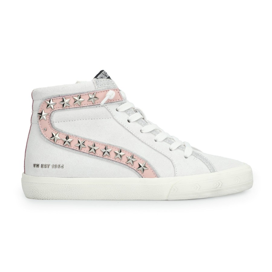 Women Vintage Havana High Tops | Gadol High 16-Grey Suede/Baby Pink Pop