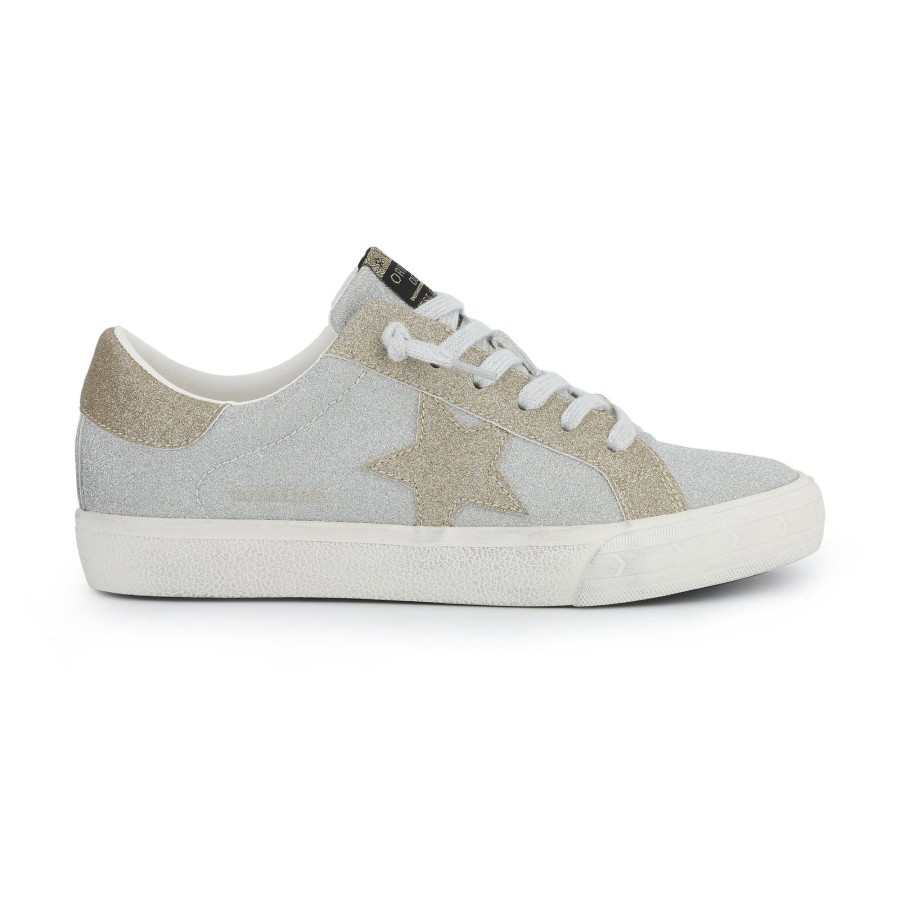 Women Vintage Havana Low Tops | Grande-Silver Gold Multi