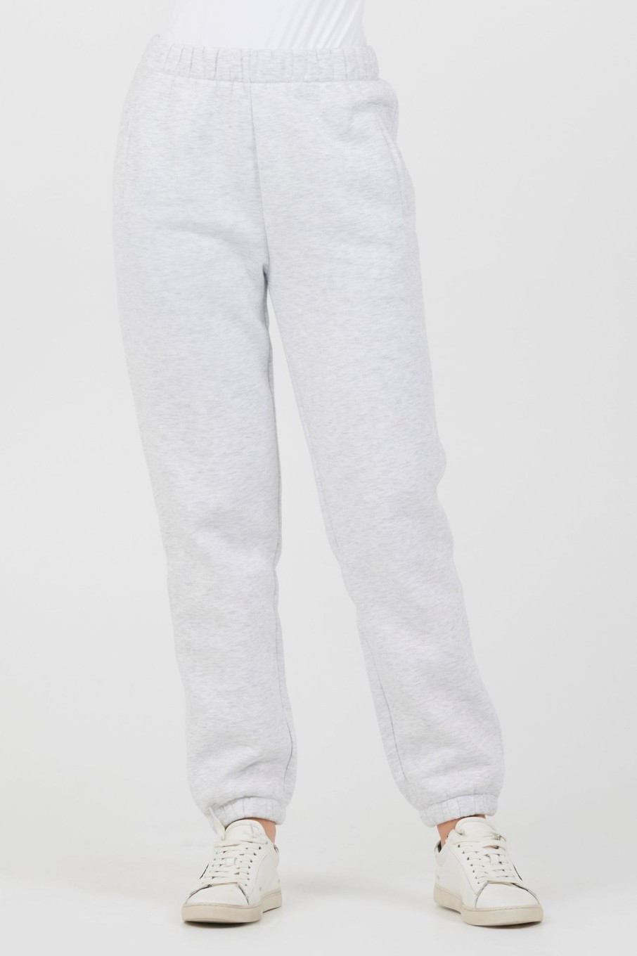 Women Vintage Havana Joggers | Grey Icicle Essentials Fleece Joggers